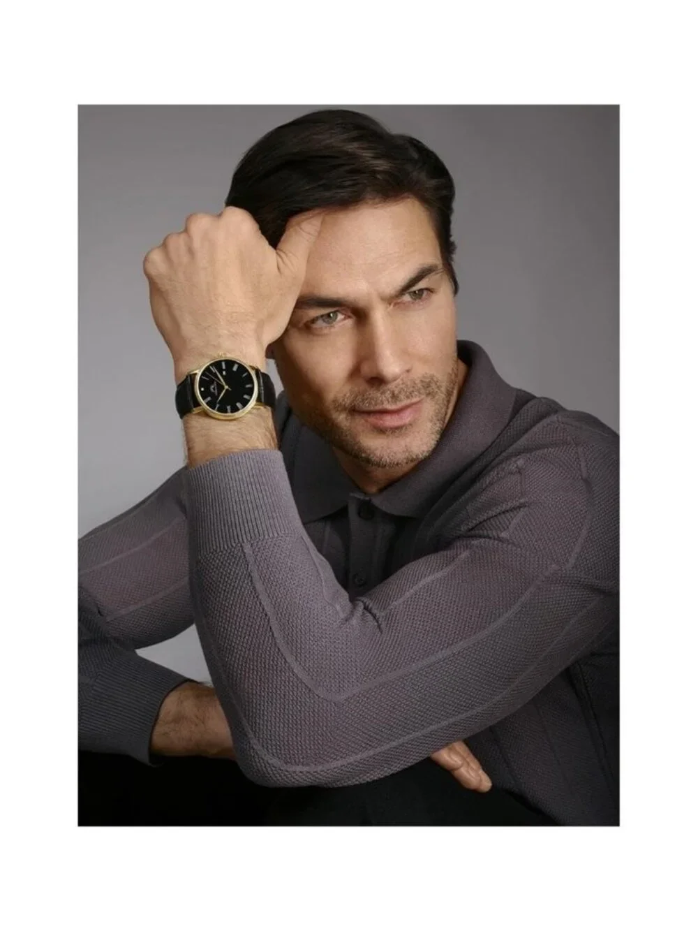 NWT Porsamo Bleu Veritas 1 Quartz Black Dial Men's Watch